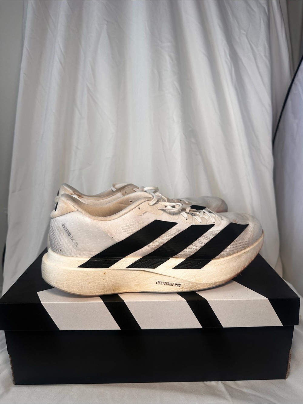 adidas Men's White Sneakers with Black Three-Stripes